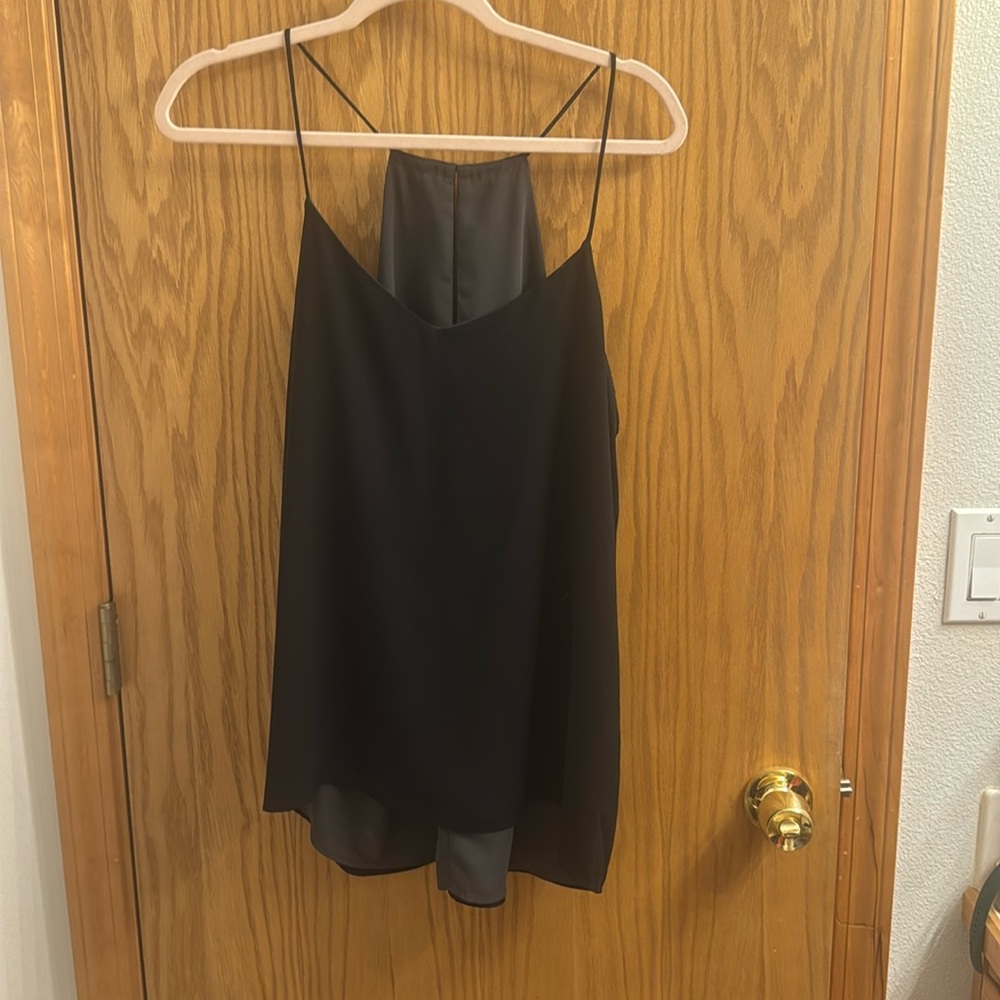 Express reservable black and gray tank top  size large